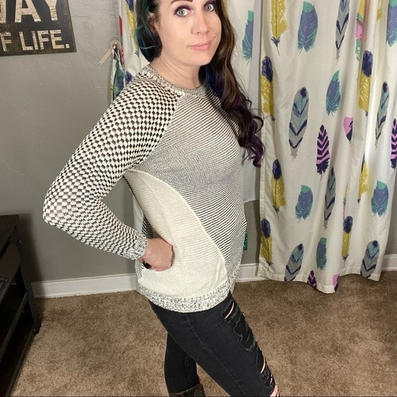 Modamix By Brandon Thomas Sweater Black White Casual Knit Sweater super soft - Picture 4 of 12